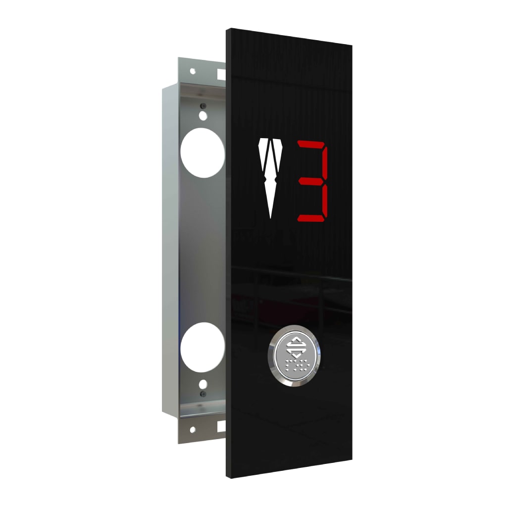 Butonlu Cam (Dijital - Tek Buton - Siyah) - SWITCHLI